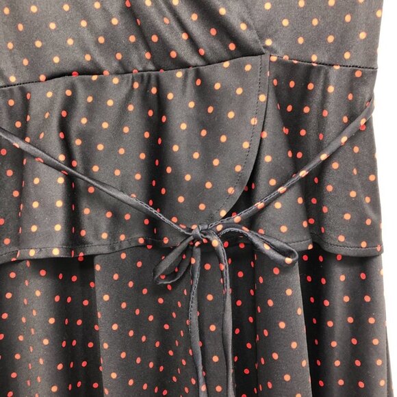 Vintage Place De La Mode by Sears Short Sleeve Red Black Polka Dot A-line dress - Picture 6 of 15